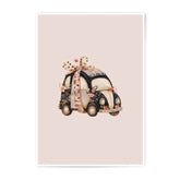 Floral Car Photographic Prints, Cute Car Art, Whimsical Car Print, Car Wall Decor, Flower Prints, Childrens Room Art, Nursery Prints - Tawshia